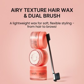 nesh [nesh]Airy Texture Hair Wax & Dual Brush