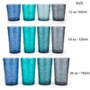 KX-WARE 18-ounce Acrylic Highball Glasses Plastic Tumbler, set of 6