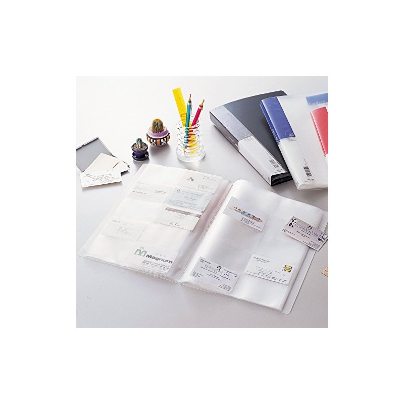 Lihit Lab Business Card File A4, 200 Sheets Indigo A944