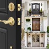Haidms Gold Front Door Handle and Deadbolt Set, Front Door