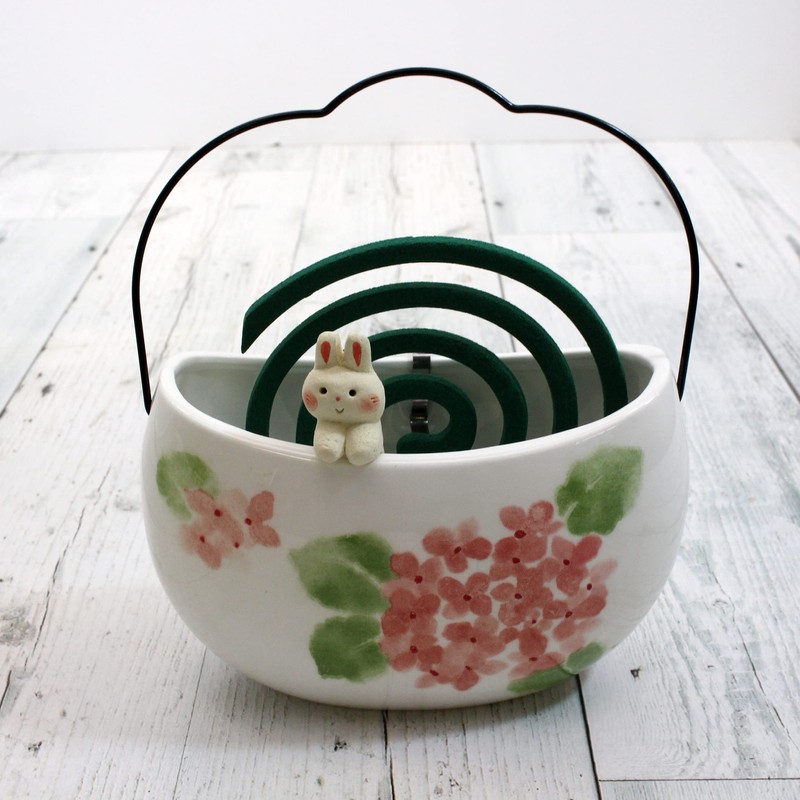 Craftsman House Mosquito Trap Incense Holder Hydrangea Rabbit Incense Pot