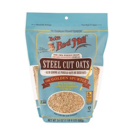 Bob's Red Mill 100% Whole Grain Steel Cut Oats Golden Spurtle, 24 OZ (Pack of 3)
