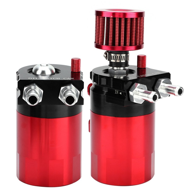 Car Modification Accessories 300ml Baffled Universal Oil Catch Breather Can