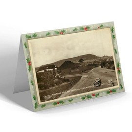CHRISTMAS CARD - Vintage Wales - Burrows Road and Entrance to Oilworks, Skewen