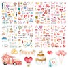 Merzio 4 Sheets Wedding Stickers for Scrapbooking, Waterproof Scrapbook Stickers