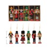 Creative Co-Op 5' H Pine Wood Nutcracker Ornaments, Multi Color,