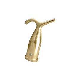 Window Pole Hook (Head Only), Compatible with Telescopic Pole, Suitable for Loft Hatches, Blinds, Attic Ladders, Velux, Chrome (Brass)