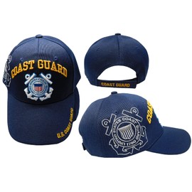 Trade Winds U.S. US USCG United States Coast Guard 1790 Anchors Shadow Navy Blue 100% Acrylic Adjustable Embroidered Cap Hat, Multi, 7 3/4