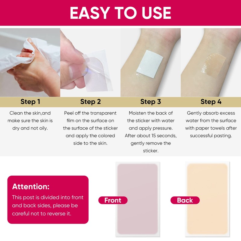 Tattoo Cover Up Patch, 6 PCS Ultra-Thin Breathable Design for