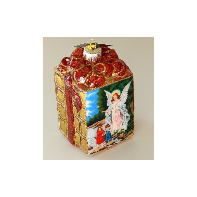 Old World Christmas Guardian Angel Inside Art Ornament