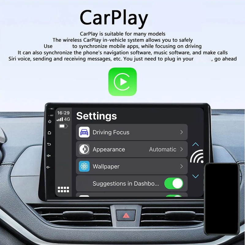 Car Phone Adapter Box for IOS Wired to Wireless Smart