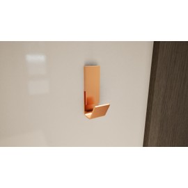 Zen Soul Robe & Towel Hook, Colour: Rose Gold, Glossy, Design Object, Not Glued, Stable by Screw, Product Made of Metal, High-Gloss Chrome-Plated