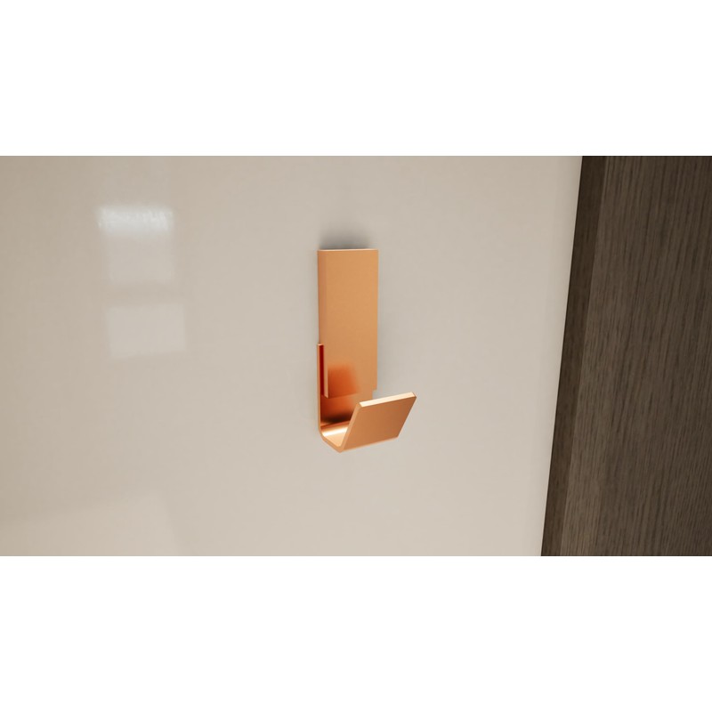 Zen Soul Robe & Towel Hook, Colour: Rose Gold, Glossy,