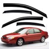 Lightronic WV94847 Outside-Mount Side Window Visor Deflector Rain Guard, Dark