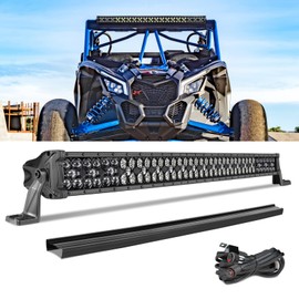 LTEODCHEW 40 Inch LED Light Bar Triple Row, 475W Off Road Light with DT Wiring Harness and Black Cover, Spot Flood Combo LED Driving Work Light for SUV Truck UTV Ranger RZR Wrangler Bronco KRX 1000