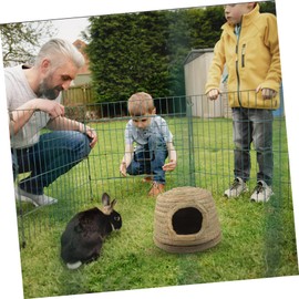 CORHAD Rabbit Grass Bed Cozy Woven Nest for Pets Hideout for Rabbits Guinea Pigs and Hamsters Offers Warmth Winter and Cool Comfort Summer