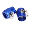 X AUTOHAUX 4pcs AN6 Hex Blue Car Hose Finisher Clamp