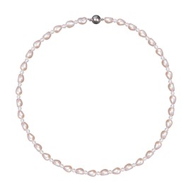 BURLAP LIFE 925 Sterling Silver Dainty Freshwater Cultured Pearl Strand Necklace White Genuine Baroque Real Pearls Jewelry Gifts for Her