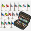 FOLANDO 16pcs Fishing Lures Set, Spinner Bait Set Multi Colored