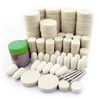 Merryland Flet Polishing Wheel for Dremel 145pcs, Polishing Pad Buffing