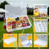 Skywin - Bandeja cuadrada para aperitivos divertidos y funcionales, fácil