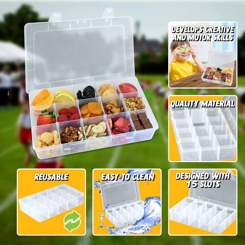 Skywin - Bandeja cuadrada para aperitivos divertidos y funcionales, fácil