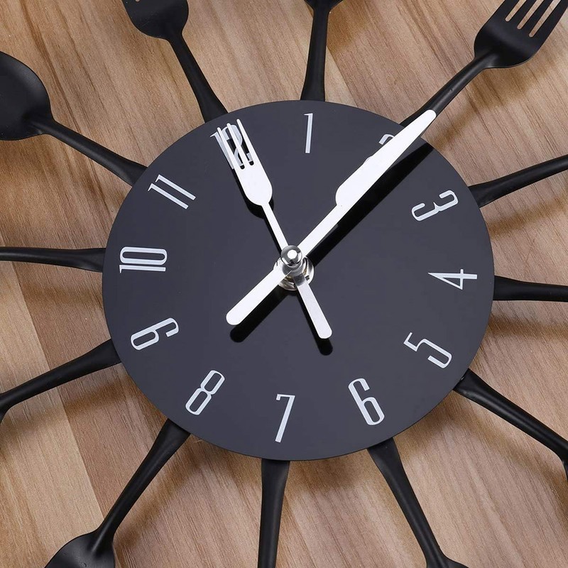 Metal Kitchen Wall Clock Spoon Fork Wall Clock Living Room