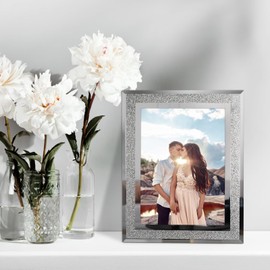 HORLIMER 12 Pack 5x7 Picture Frame, Sparkle Glass Photo Frames 5 by 7 for Tabletop, Horizontally or Vertically