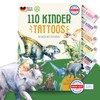 MeinBaby123 110 Skin-friendly Children's Tattoos with Dinosaurs, Dinosaur Tattoo, Children's