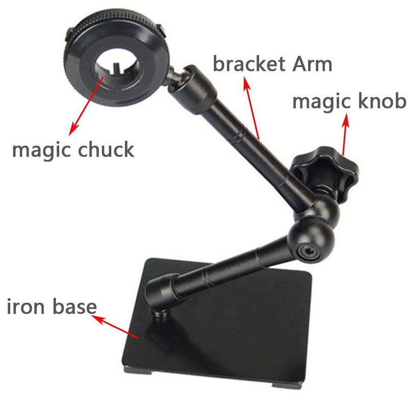 TopHomer Universal Microscope Stand, 360 Degree Adjustable Stand Arm Compatible