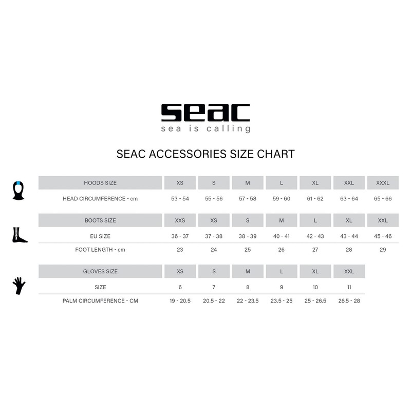 SEAC Standard HD Standard Hd Socks 2.5mm - Black, Large