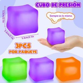 WADAYEY Pack de 3 Juguetes Antiestrés - Cubos Sensoriales de Colores para Aliviar la Ansiedad, Relajación y Concentración, Ideal para Niños, Adultos y Personas con Autismo