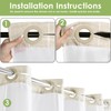 Nesphy No Hook Shower Curtain with Snap in Liner, Beige