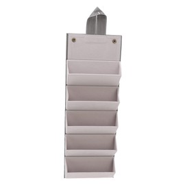 Zerodis Estuche Organizador de Gafas de Sol, Estuche Plegable para Anteojos, Estuche de Viaje de Almacenamiento con 5 Ranuras de Cuero PU para Múltiples Anteojos(Gris)