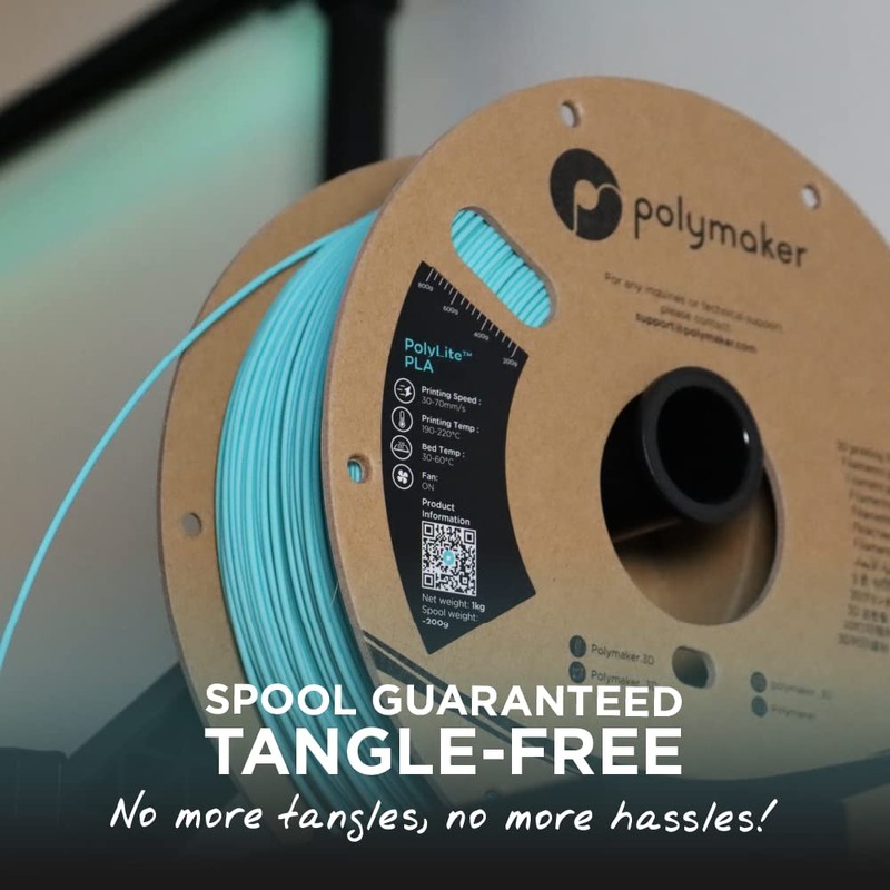 Polymaker PLA Filament, Black 3D Printing PLA Filament 1.75mm 3kg