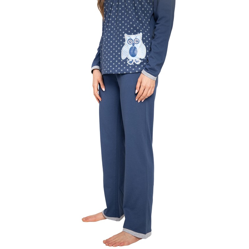 SUN7 Women's Pyjamas Cotton Long Sleeve Blue in 2 Different