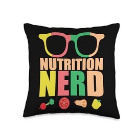 Nutrition Nerd Funny Healthy Food Science Gift Throw Pillow