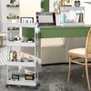 SPACEKEEPER Slim Rolling Storage Cart 4 Tier Bathroom Organizer Mobile