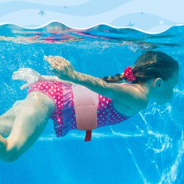 Blueweenly Swim Belt Swim Floating Belt with Adjustable Flotation Belt EVA Foam Swimming Training Equipment Swimming Training Buoyancy Belt for Swimming Safety(Mermaid,Pink)