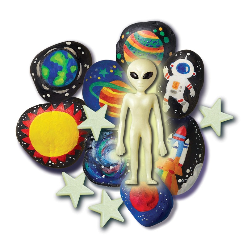 KidzMaker - Glow In The Dark - Space Rock Painting