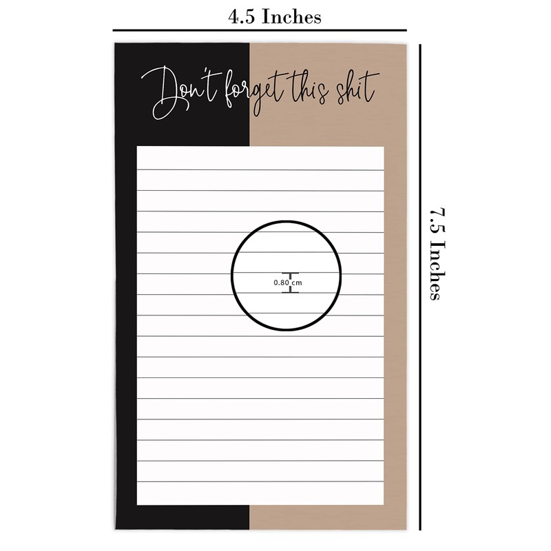 Inkdotpot Daily Planner List Pad Notepads Memo Pad, Undated To-Do