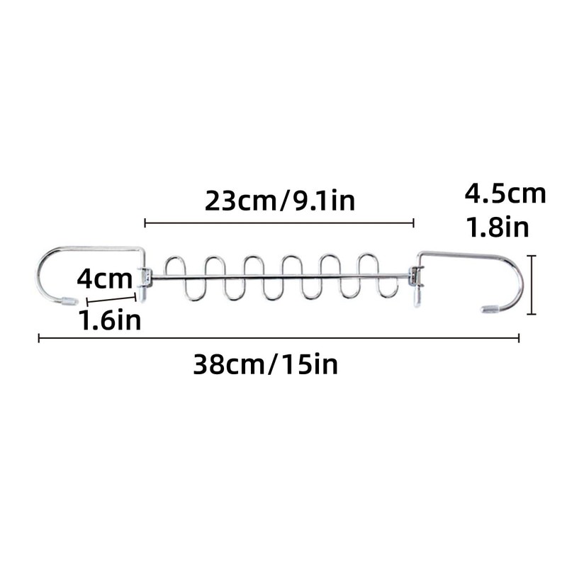 AIMALL Space-Saving Clothes Hanger 15x1.8in Iron Multi-Layer Organiser with 9