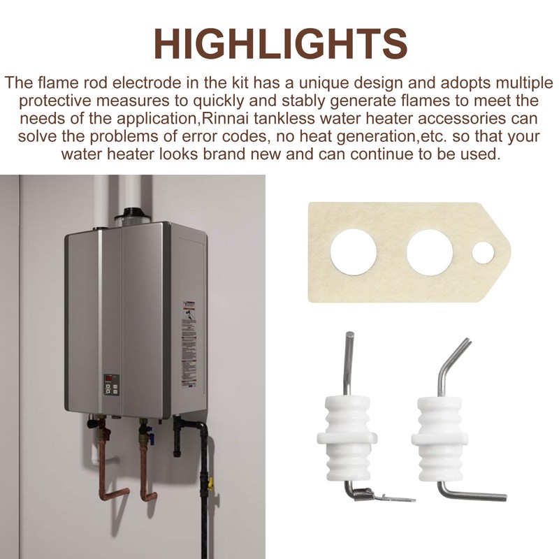 RMSPO 104000012 Flame Rod Electrode Kit of Rinnai Tankless Water