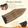 tesshair Clip in Hair Extensions Real Human Hair Remy Single