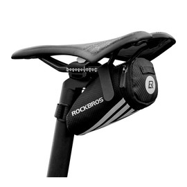 ROCKBROS Bike Saddle Bag Small Seat Bag Bicycle Bag Under Seat Bike Accessories Storage Pouch Ultralight Cycling Wedge Pack for Road Mountain MTB Foldable Bike