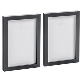 Nicola Spring Photo Frames - Fits Photo Size 6 x 8 (14 x 20cm) - Pack of 2 - Black Picture Frame Wall Mounted Portrait A5 Photo Frame with Stand Freestanding Photo Certificate Display Poster Frame