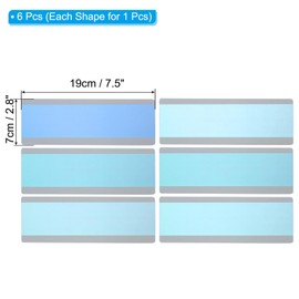 PATIKIL Guided Reading Strips, 6 Pcs Reading Tracking Ruler Highlight Strips Colored Overlay Highlight Bookmarks Help with Dyslexia Teacher Education Supplies(Blue Large)
