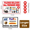 14 x 10" Delivery Signs for Packages, Please Deliver All