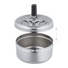 Relaxdays Ashtray with Spin Lid, Metal, Outside, Inside, HxD: 10.5