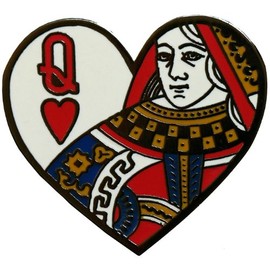 Queen of Hearts Golf Ball Marker and Matching Hat Clip